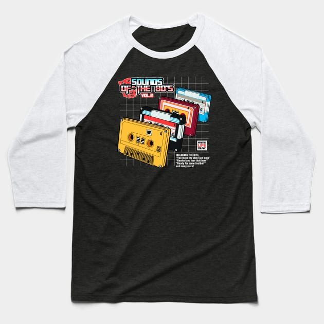 Sounds ot the 80s Vol.2 Baseball T-Shirt by Pinteezy